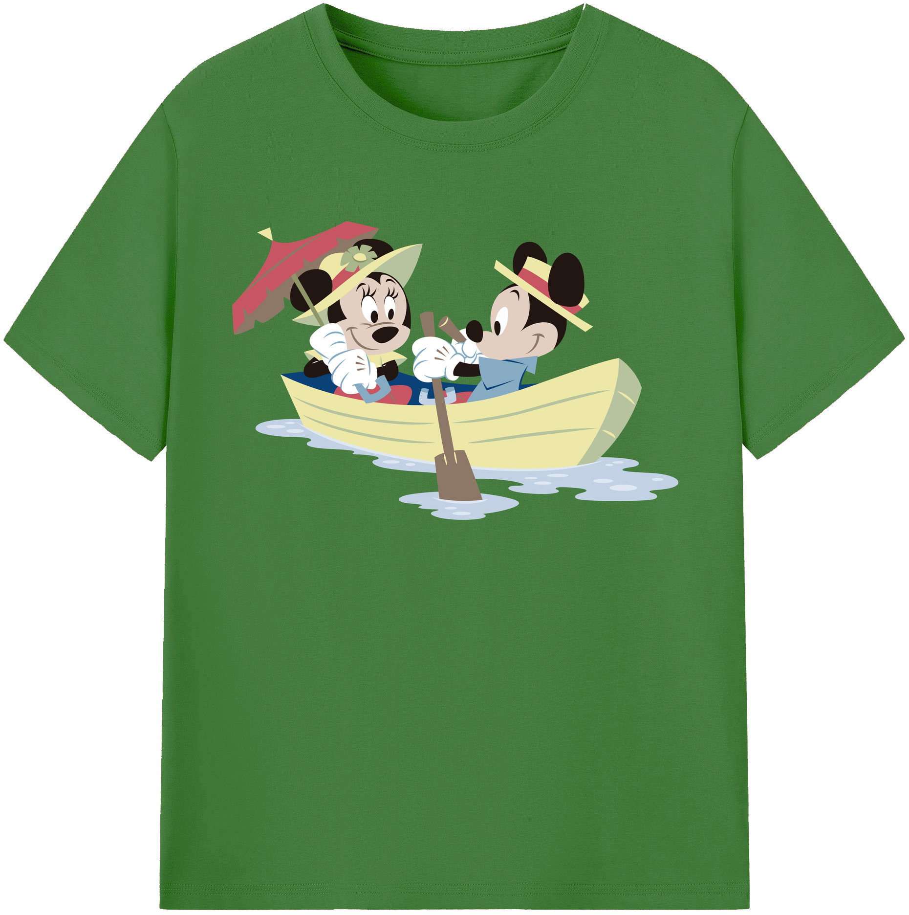 （画像用） ミッキーマウス Mickey Mouse レディースカジュアルプリントTシャツ（綿100％）